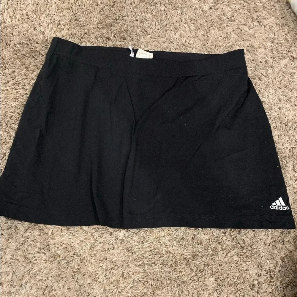 Adidas black skort/skirt with hidden shorts